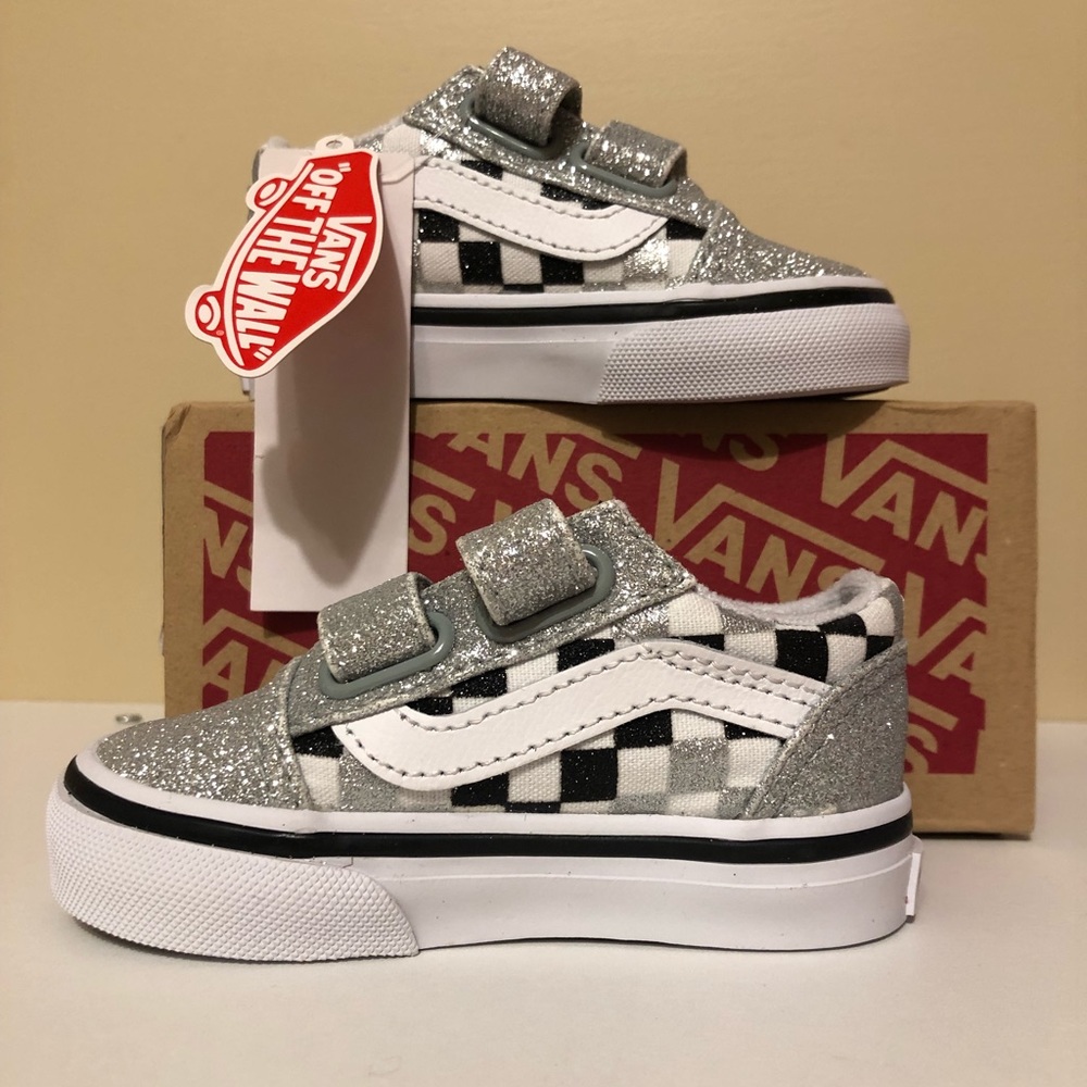 Checkered Glitter Vans